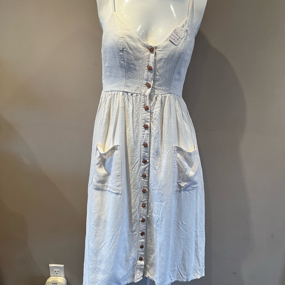 White Button-Down Summer Dress